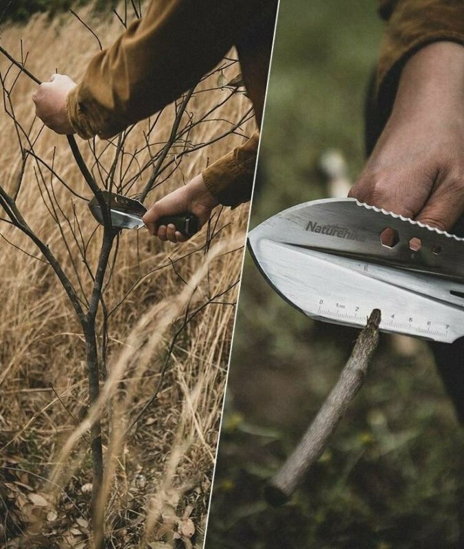 Лопата багатофункціональна  Naturehike NH20GJ001, паракорд / нержавіюча сталь
