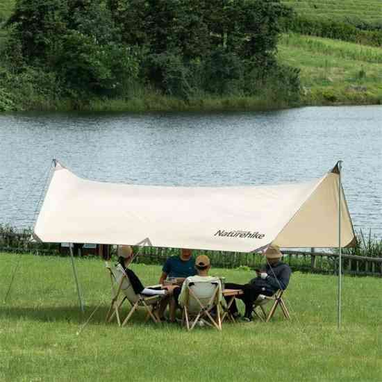 Тент для кемпінгу Naturehike Girder NH20TM006, 150D, 400*292 см, золотий (з двома стійками)