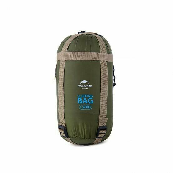 Спальник надлегкий Naturehike Ultra light LW 180 NH15S003-D, (15°C), p-p M, правий, темно-зелений