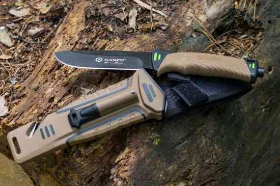 Ніж Ganzo G8012-DY коричневий (G8012-DY)
