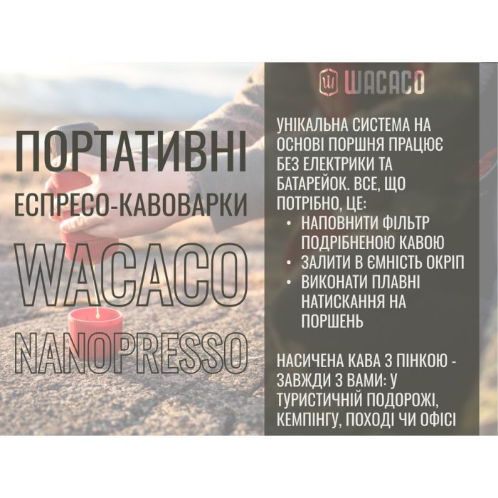 Портативна еспресо-кавоварка Wacaco Nanopresso жовта