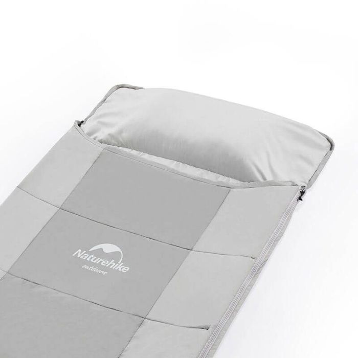 Спальний мішок з подушкою Naturehike NH22MSD01, сірий +14°C