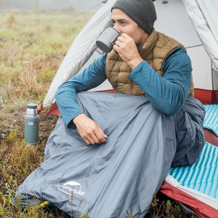 Спальник надлегкий Naturehike Summer LW180 NH21MSD09 лівий, (15°C), p-p XL,  коричневий