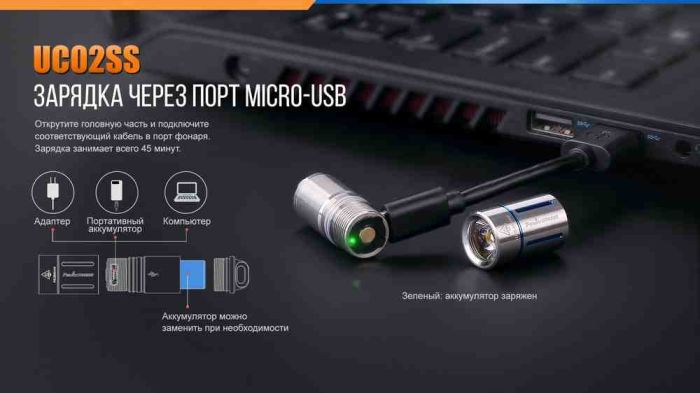 Ліхтар ручний Fenix UC02SSBlue