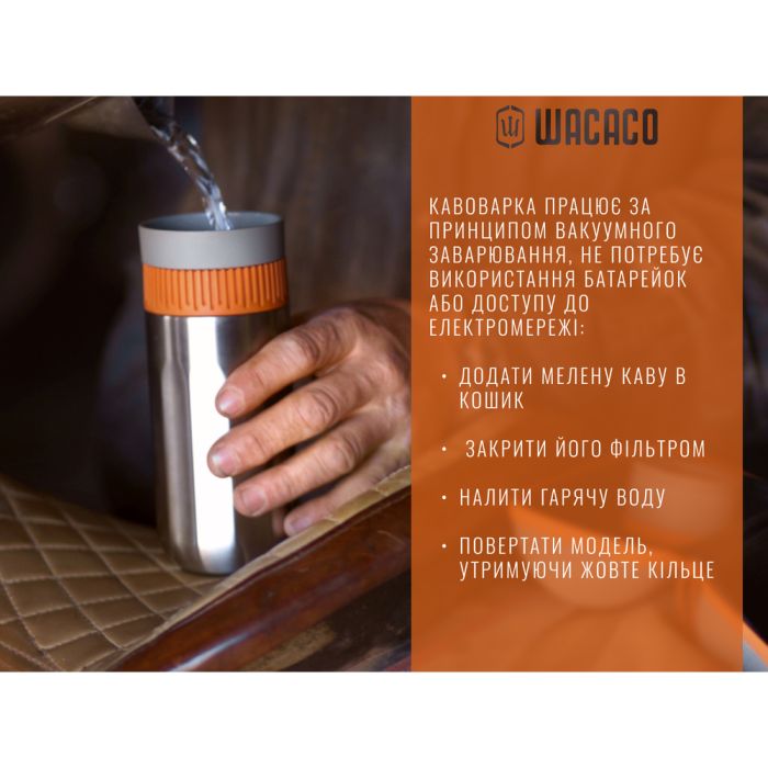 Портативна кавоварка-термокухоль Wacaco Pipamoka