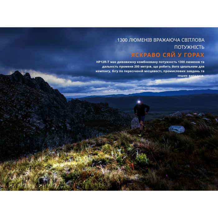 Ліхтар налобний Fenix HP12R-TRd червоний