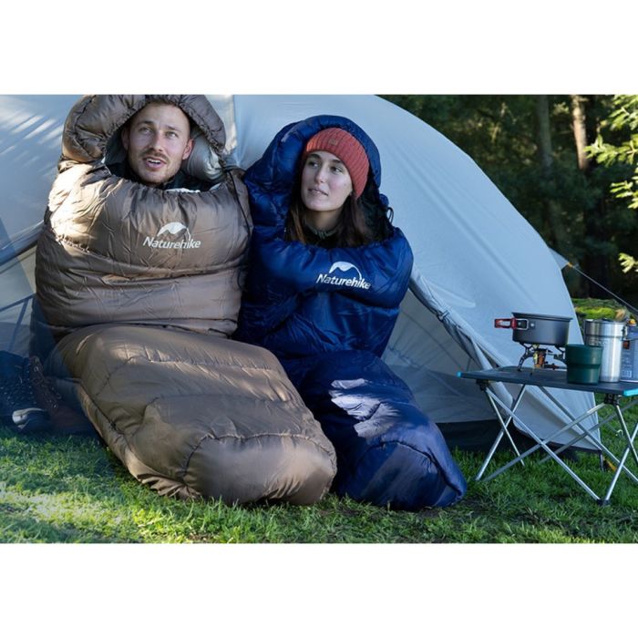 Спальник з капюшоном Naturehike MJ300 CNK2300SD014, темно-блакитний 4°C