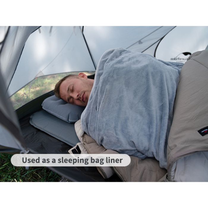 Спальний мішок - подушка Naturehike CNK2300SD022, світло-сірий +15°C