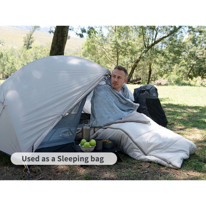 Спальний мішок - подушка Naturehike CNK2300SD022, світло-сірий +15°C