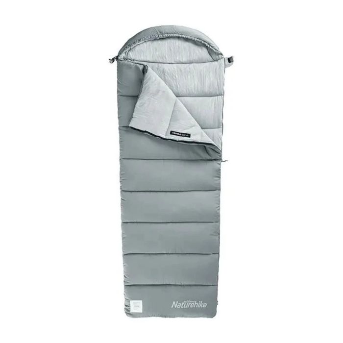 Спальний мішок з капюшоном Naturehike M300 CNK2350WS023, сірий, правий +6°C