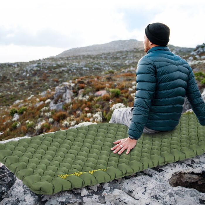 Матрац надувний надлегкий Naturehike CNK2450WS014, із мішком для надування, прямокутний зелений 186 см