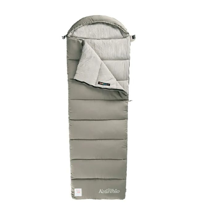 Спальний мішок з капюшоном Naturehike M300 NH20MSD02, зелений, лівий +6°C