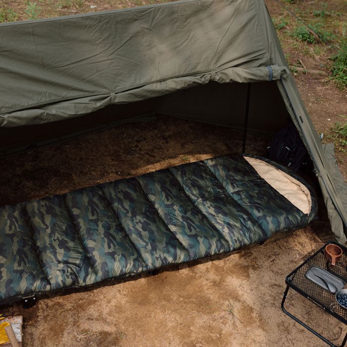 Спальний мішок з капюшоном Naturehike M320 CNK2350WS023, зелений камуфляж, лівий +15°C