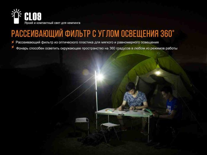Ліхтар кемпінговий Fenix CL09 сірий