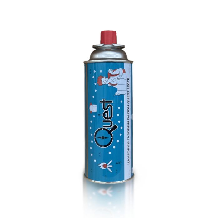 Газовий балон бутановий Quest, 220гр