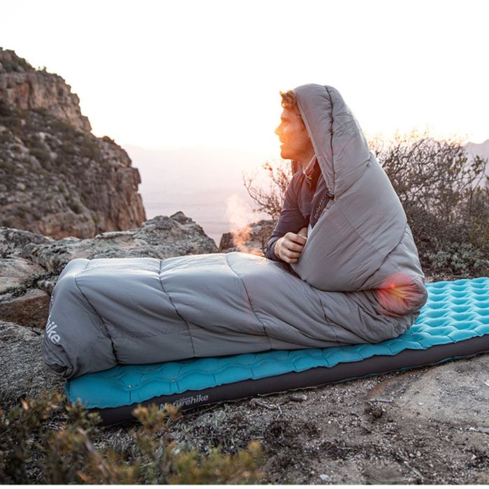 Спальний мішок Naturehike M180 CNK2350WS023 правий, світло-зелений +12°C