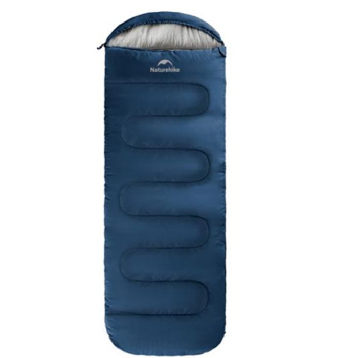 Спальник з капюшоном та закругленим дном Naturehike Y150 NH21MSD08 правий, темно-блакитний 11°C
