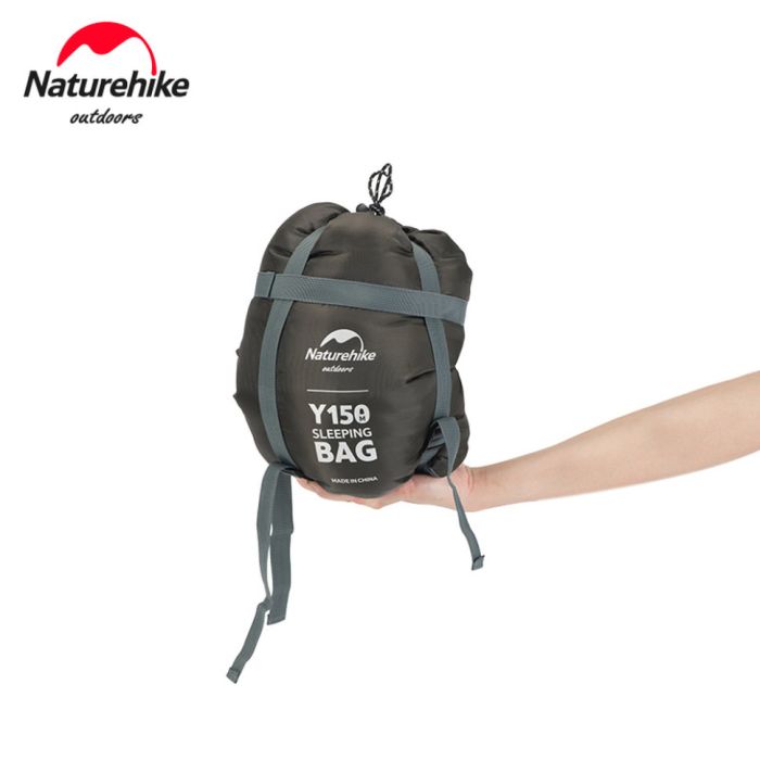 Спальник з капюшоном та закругленим дном Naturehike Y150 NH21MSD08 правий, темно-блакитний 11°C