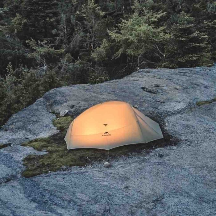 Намет надлегкий двомісний  з футпринтом Naturehike Cloud Up Pro CNK2350WS020,  20D, світлий сірий