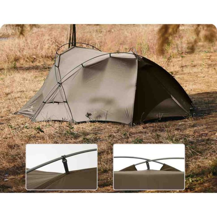 Намет двомісний Naturehike CNK2300ZP040, коричневий