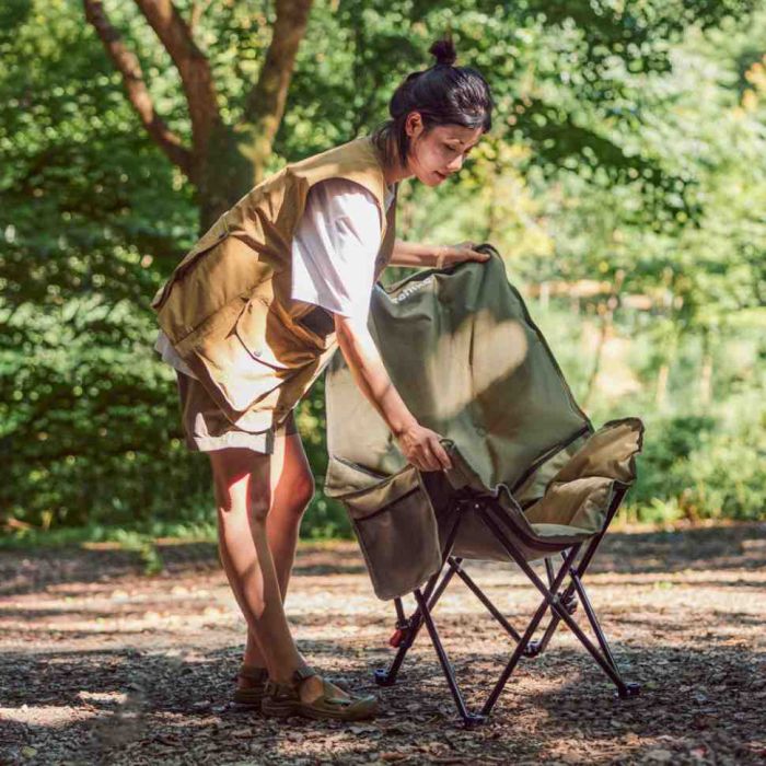 Стілець складаний Naturehike CNK2450JJ020, оливковий зелений