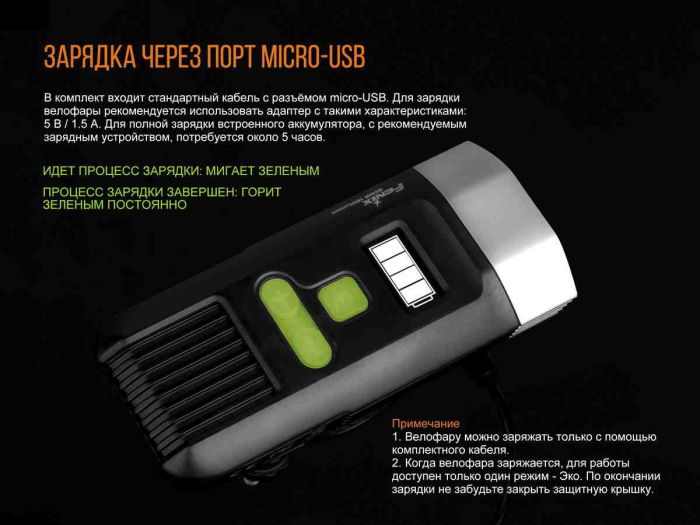 Велофара Fenix BC30R 2017