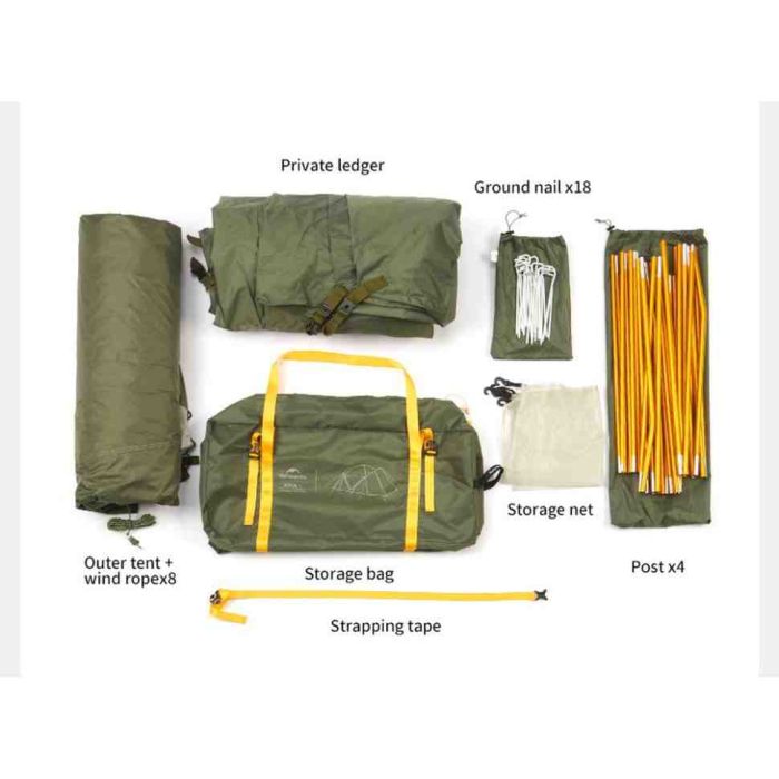 Намет чотиримісний Naturehike KOTA 4 CNK2450WS041, темно-зелений