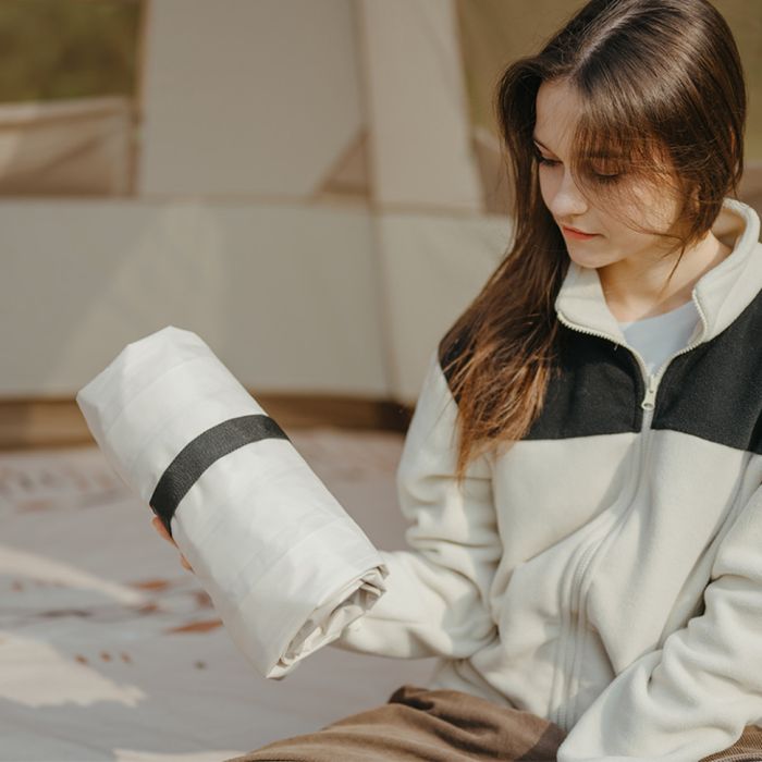 Матрац надувний одинарний Naturehike CNK2450WS034, 95 мм, із мішком для надування, білий