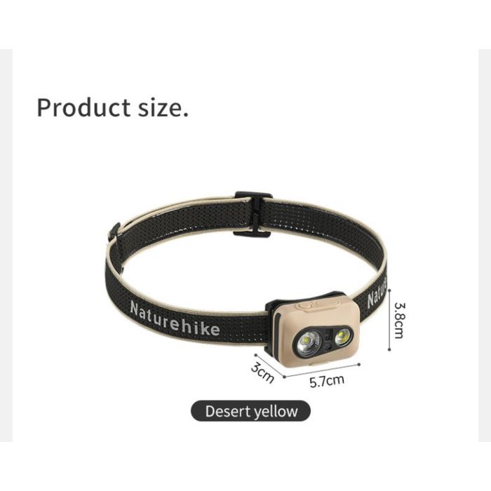 Ліхтар налобний Naturehike CNK2450ZM015, пісочний