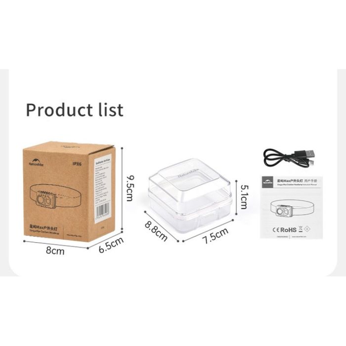 Ліхтар налобний Naturehike CNK2450ZM010, коричневий