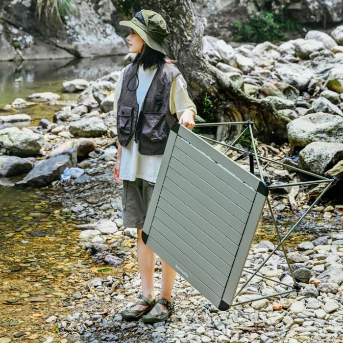 Складаний стіл Naturehike CNK2450JJ013, M, алюміній, сірий