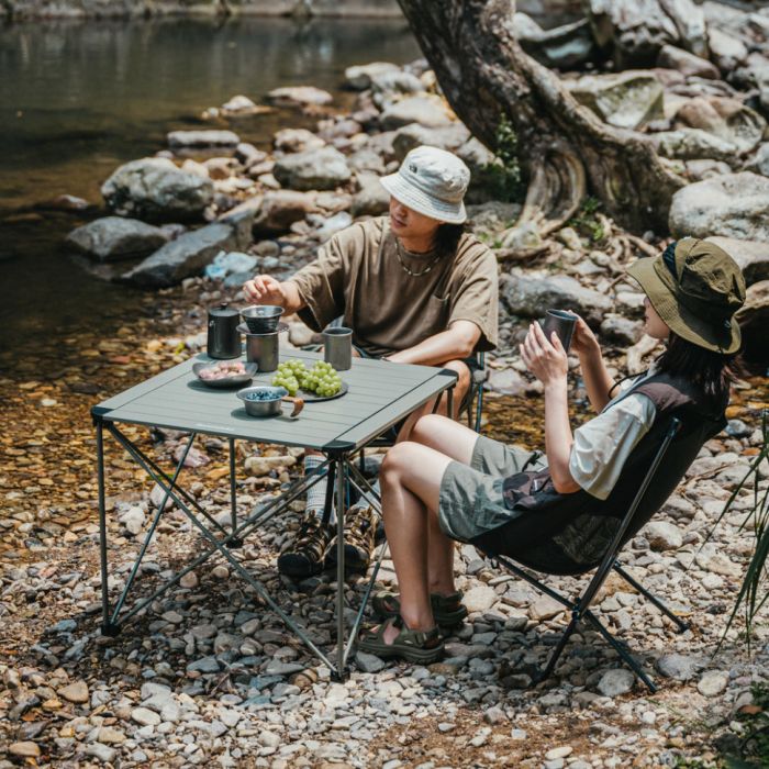 Складаний стіл Naturehike CNK2450JJ013, M, алюміній, сірий