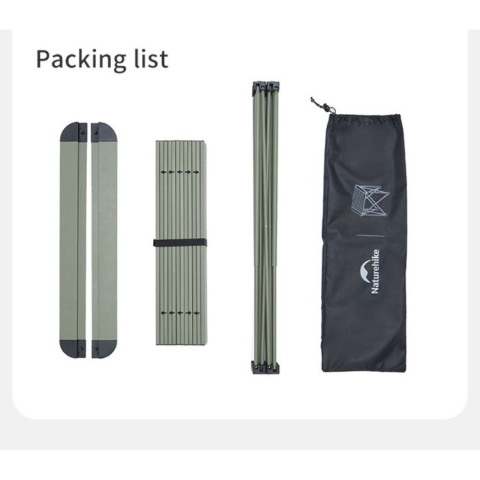 Складаний стіл Naturehike CNK2450JJ013, M, алюміній, сірий