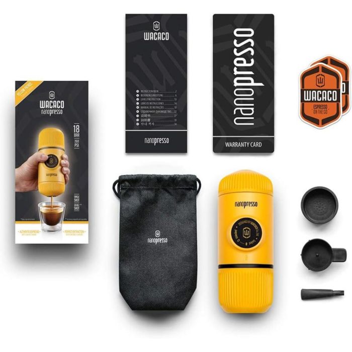 Портативна еспресо-кавоварка Wacaco Nanopresso жовта