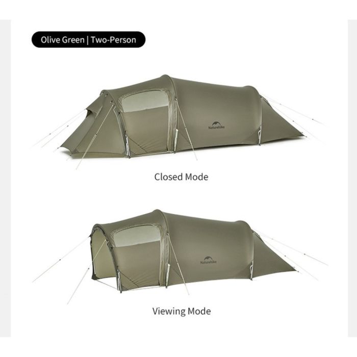 Намет тримісний Naturehike Opalus, UL, CNK2450WS036, темно-зелений