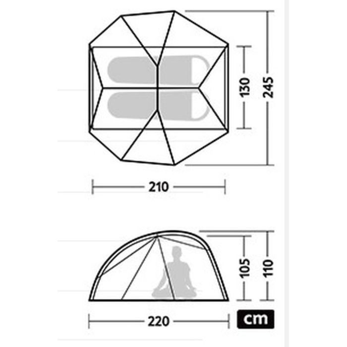 Намет двомісний ультралегкий Naturehike Star River UL CNK2450WS022, коричневий