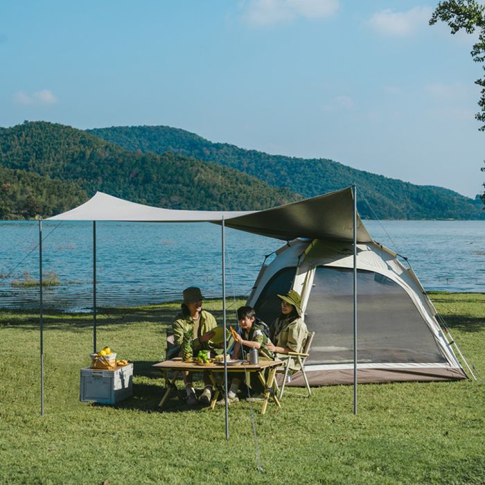 Намет чотиримісний із тентом автоматичний Naturehike Ango CNK2550WS010, коричневий