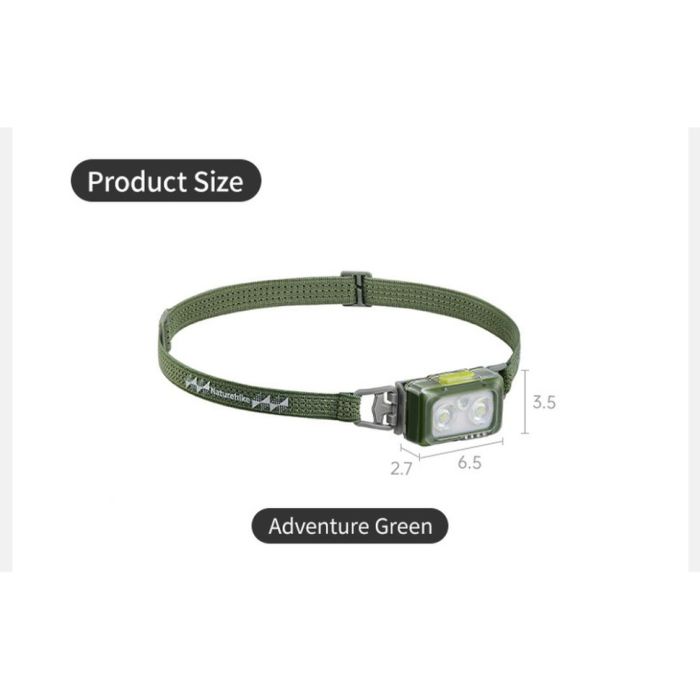 Ліхтар налобний Naturehike CNK2550ZM011, зелений