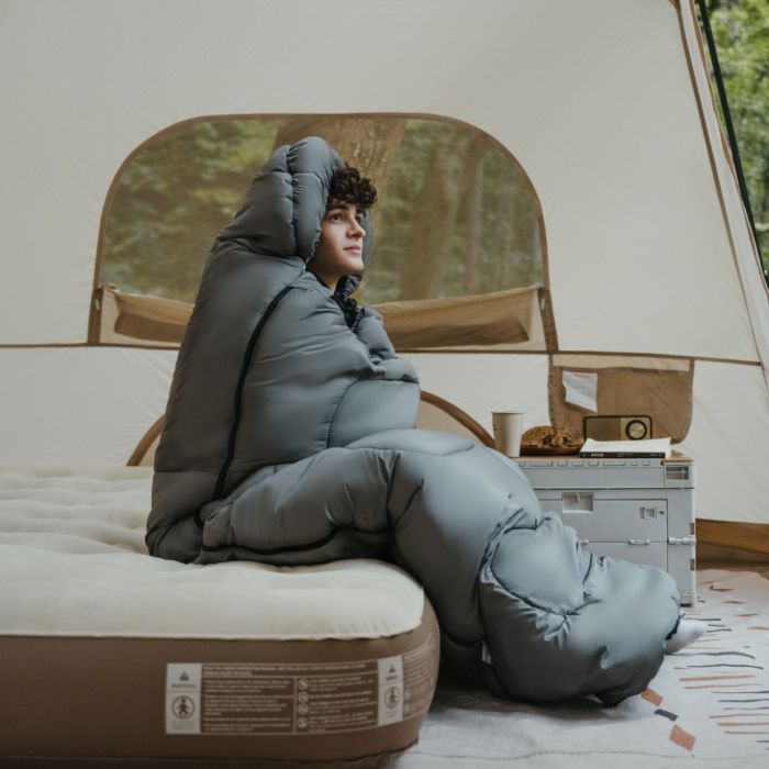 Спальний мішок з капюшоном Naturehike Clear Sky CNK2450WS042, сірий