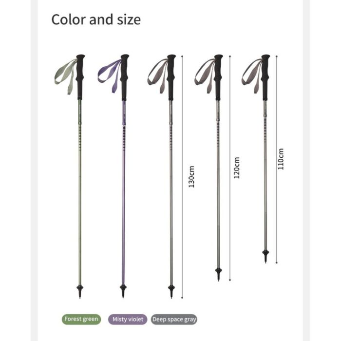 Трекінгова палиця Naturehike CNK2450DS016, 110 см, фіолетова