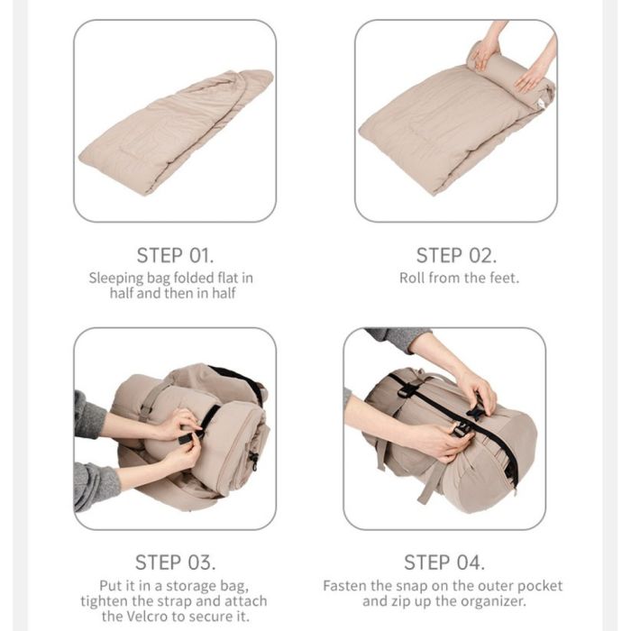 Спальний мішок овальний Naturehike PS200 CNK2350WS026, бежевий