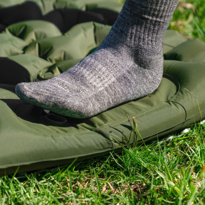 Матрац надувний одинарний Naturehike CNK2550WS019, 65 мм, із вбудованою помпою, зелений