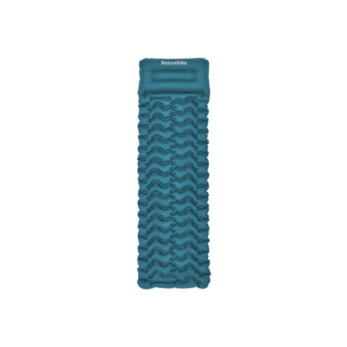 Матрац надувний одинарний Naturehike CNK2550WS019, 65 мм, із мішком для надування, синій