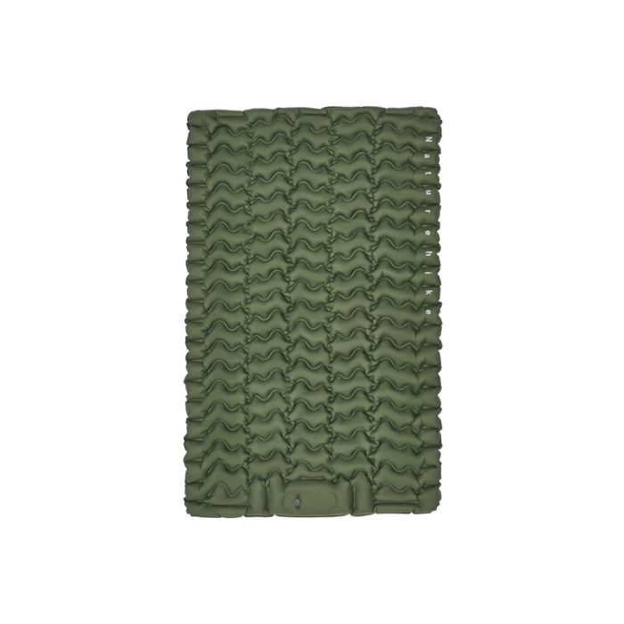 Матрац подвійний Naturehike CNK2550WS019, 65 мм, із вбудованою помпою, зелений