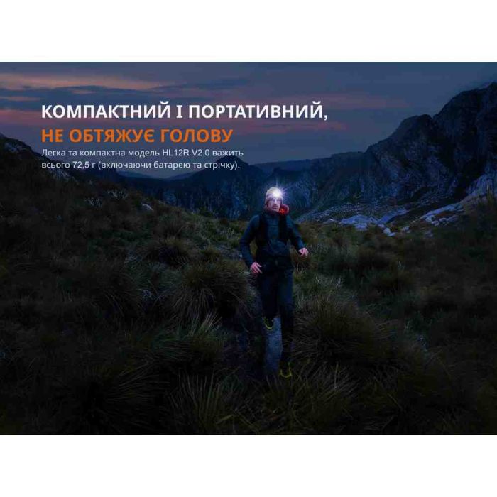 Ліхтар налобний Fenix HL12R V2.0 сірий