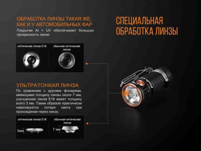 Ліхтар ручний Fenix E16 Cree XP-L HI neutral white
