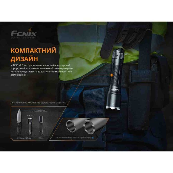 Ліхтар ручний Fenix TK16 V2.0, зелений
