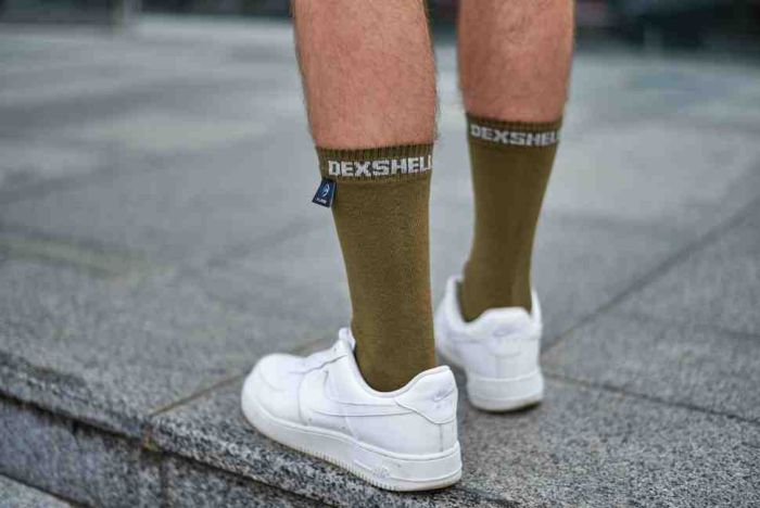 Шкарпетки водонепроникні Dexshell Ultra Thin Crew OG, р-р L, хакі