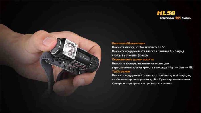 Ліхтар налобний Fenix HL50 XM-L2 T6