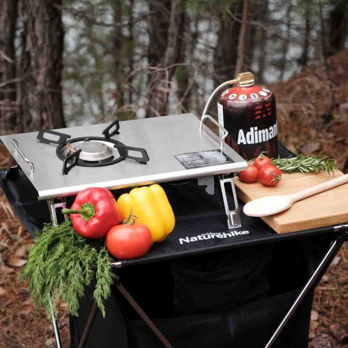 Стіл розкладний  з коробкою для зберігання Naturehike NH19JJ084, 1680D Oxford / алюміній, чорний
